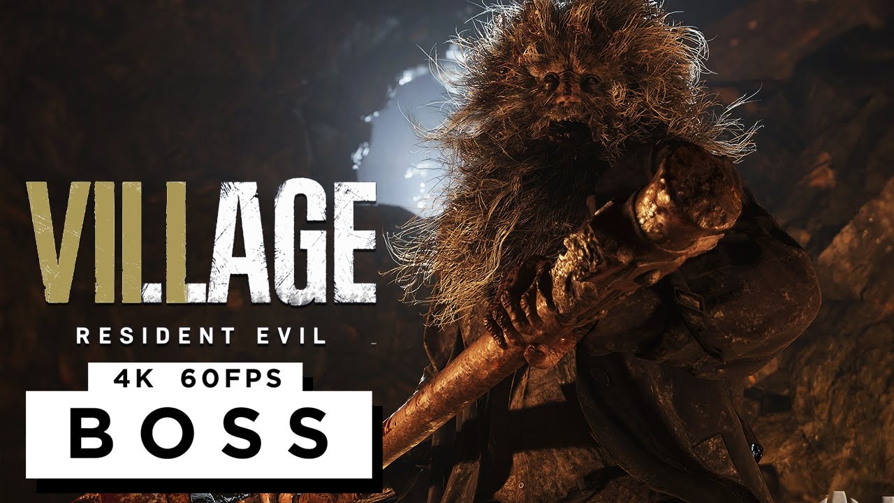 RESIDENT EVIL 8 VILLAGE - Giant Werewolf Boss Fight (4K 60FPS) RTX 3090 MAX SETTINGS