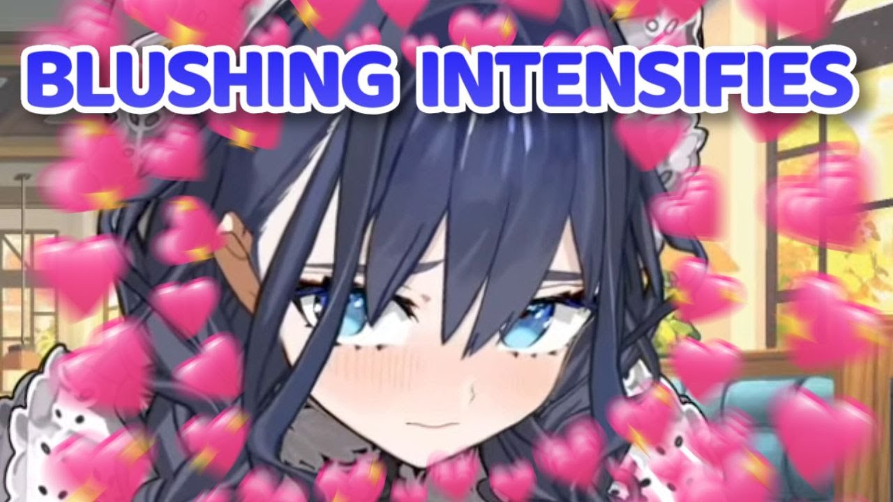 Maid Kronii with blushing face is unbearable 😳😳