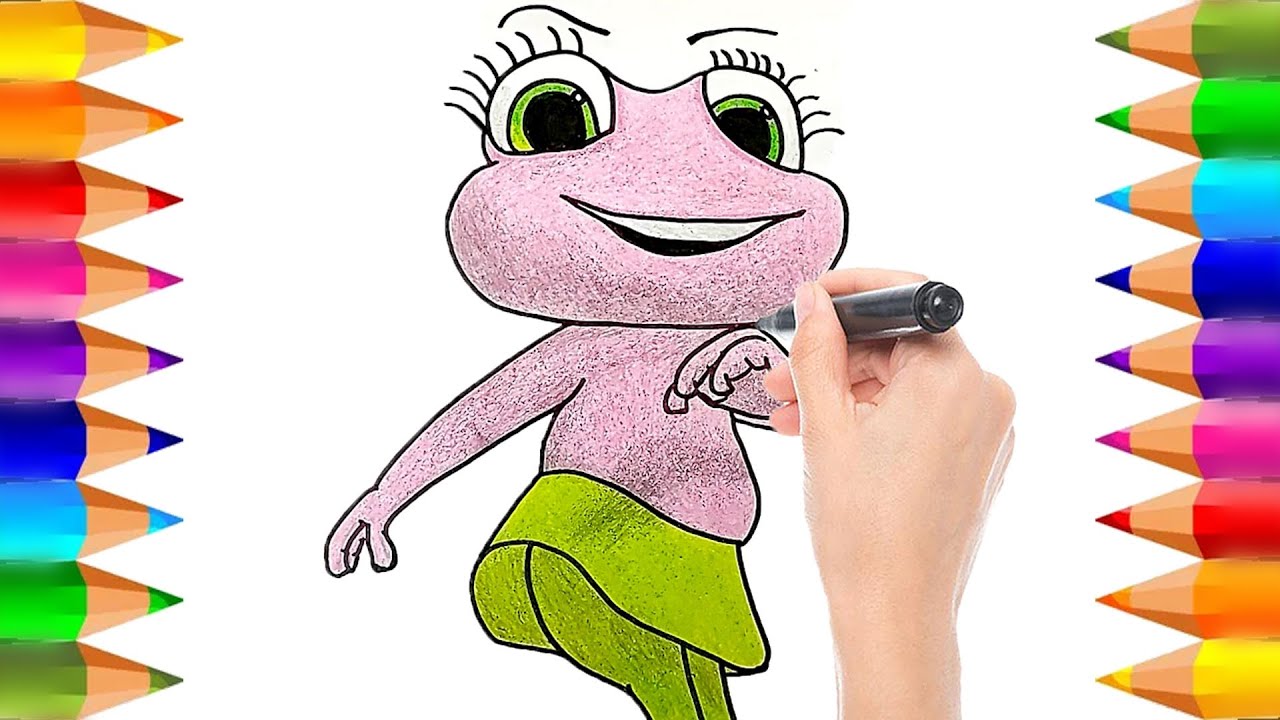 El Baile del Sapito | Dibujo para Dibujar y Colorear | Dibujos para Niños