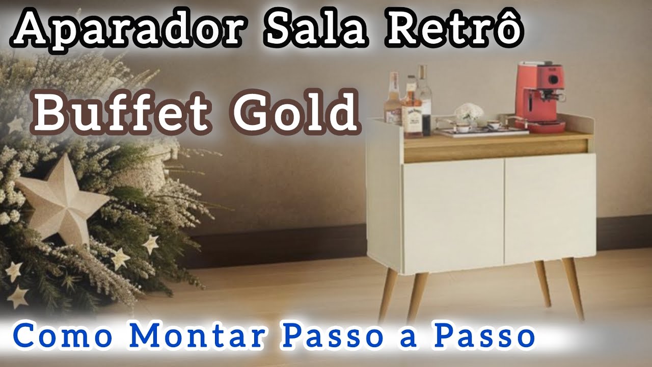 Como Montar Aparador Sala Retrô/ Buffet Gold Passo a Passo