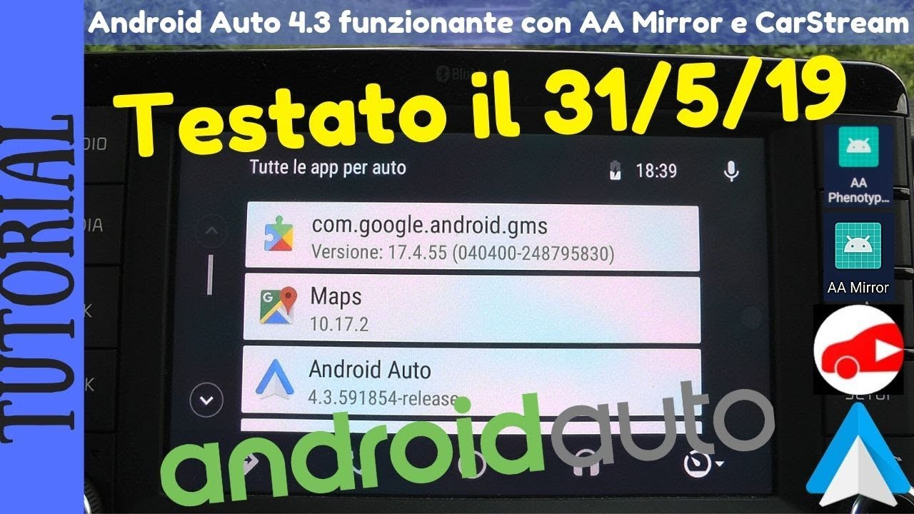 TUTORIAL - AA Mirror e CarStream funzionante su Android Auto 4.3.591854