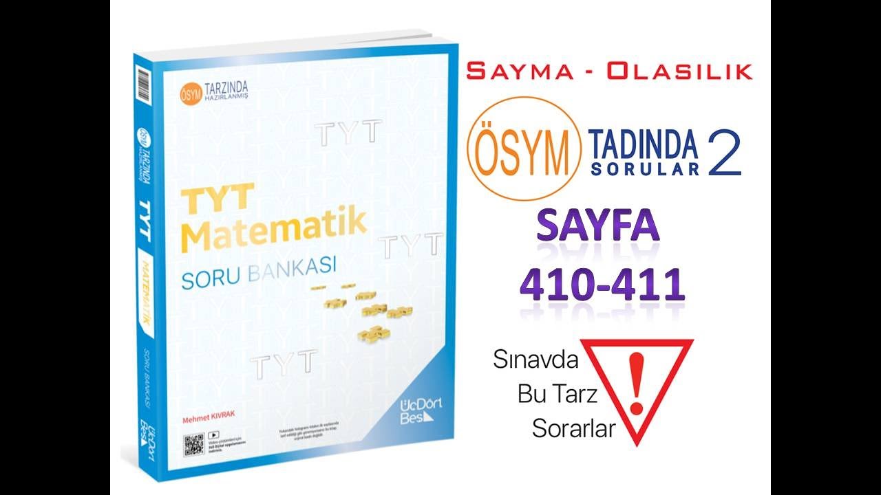 SAYMA-OLASILIK ÖSYM TADINDA TEST 2 (345 TYT MATEMATİK 2025)