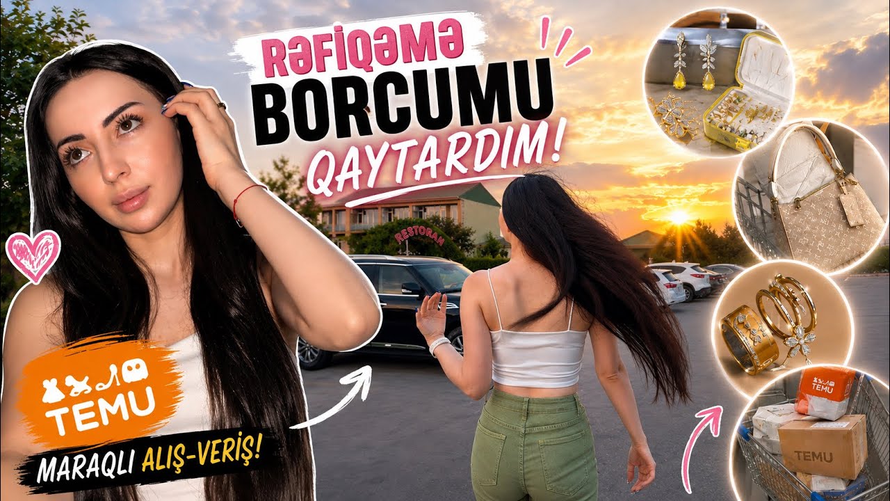 RƏFİQƏMƏ BORCUMU QAYTARDIM 💚 Temu bağlama 🫶 Bijuteriya Vlog Ayka 14