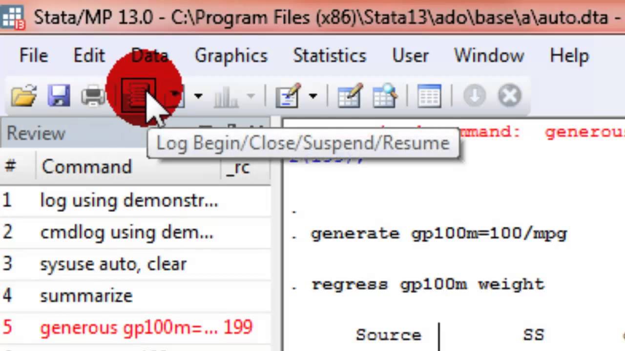 Introduction to the Stata Interface