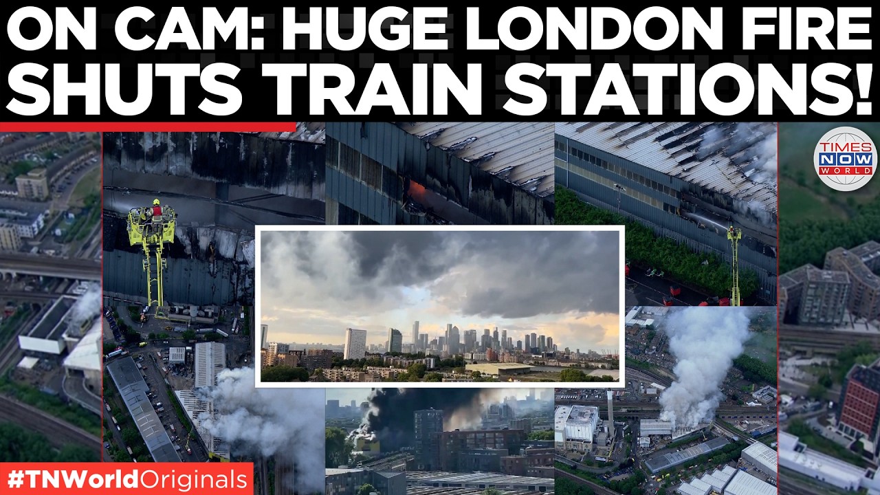 BREAKING: Massive Fire Erupts in London, Thick Black Smoke Towers Over City as Trains Disrupted