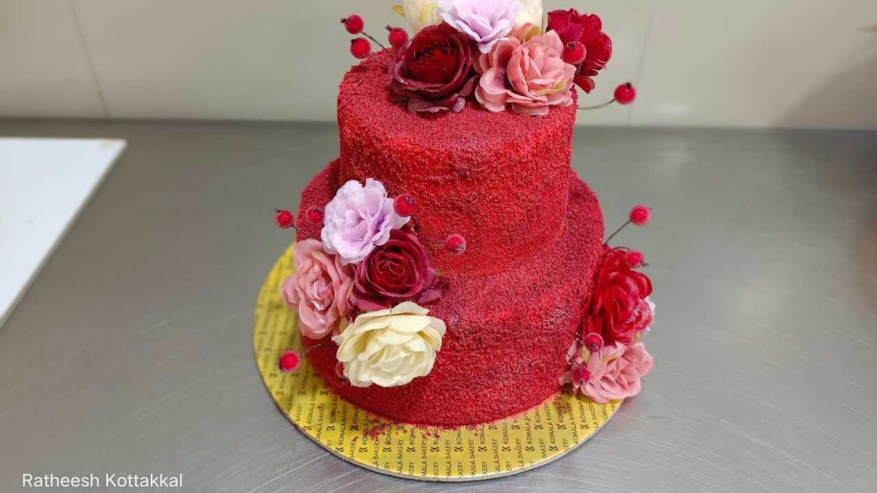 red Velvet two tier 2 kg | fully costumized design