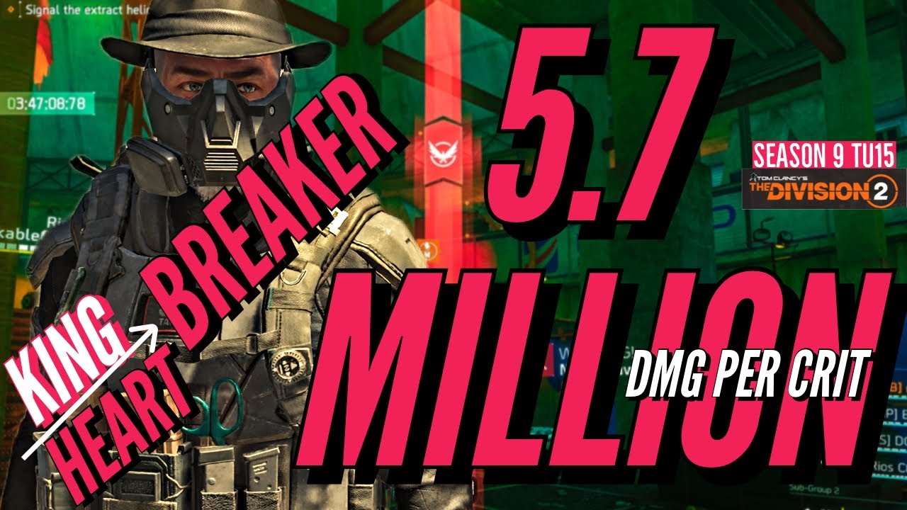 The Division 2 | Best HeartBreaker Kingbreaker Countdown build (5.7M Crit) | Rock N Roll Tu15