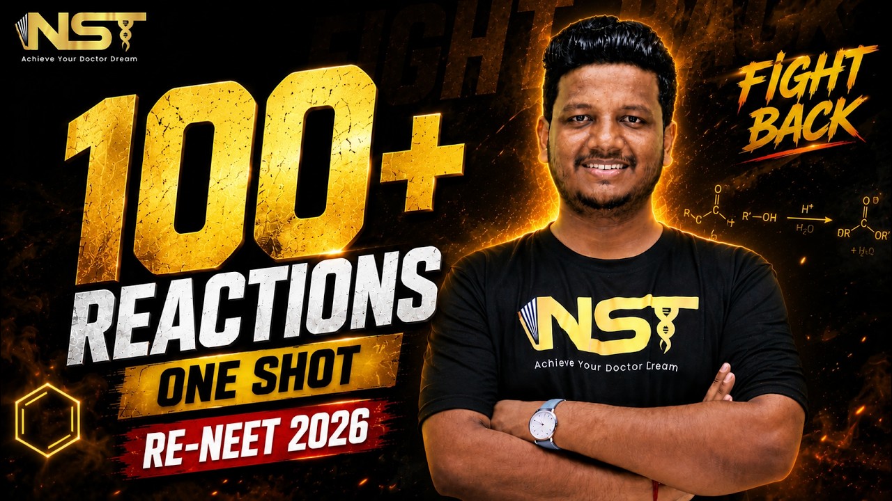 TOP Organic Reactions 1 Shot REVISION Part 2 | FIGHT BACK RENEET 2026 NST | Dr Sudharshan TNVK