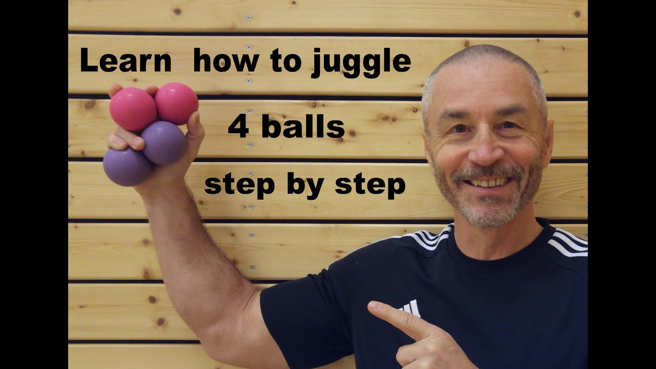 Learn how to juggle 4 balls - step by step