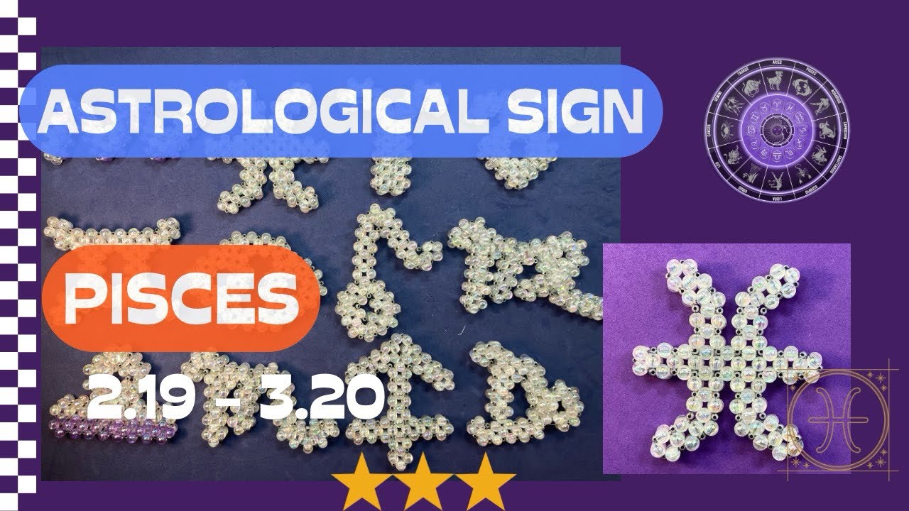 Easy DIY Jewelry: Beaded Astrological Sign - Pisces(Feb 19 - Mar 20)