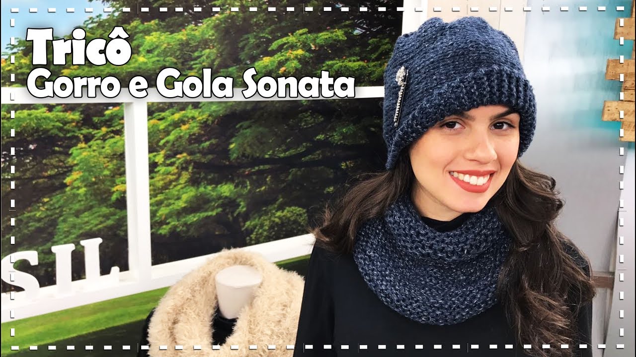 GORRO E GOLA SONATA EM TRICÔ com Vitória Quintal - Programa Arte Brasil - 20/07/2017