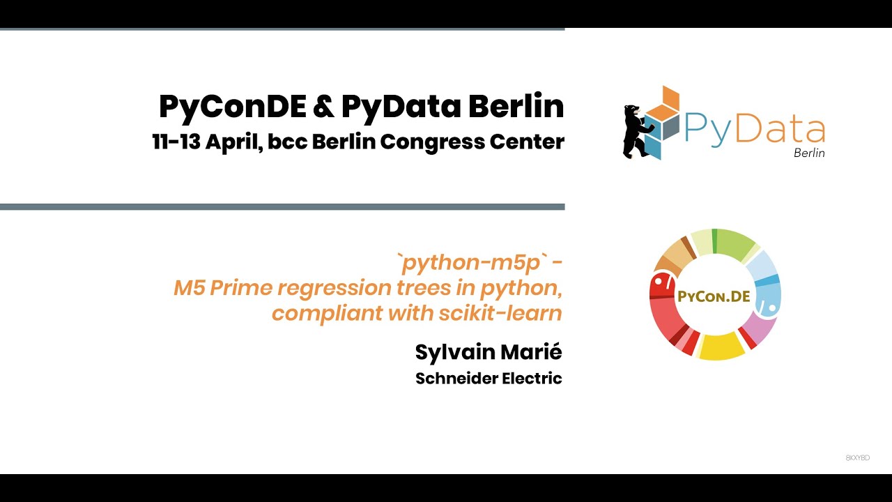 Sylvain Mari&eacute;: `python-m5p` - M5 Prime regression trees in python, compliant with scikit-learn
