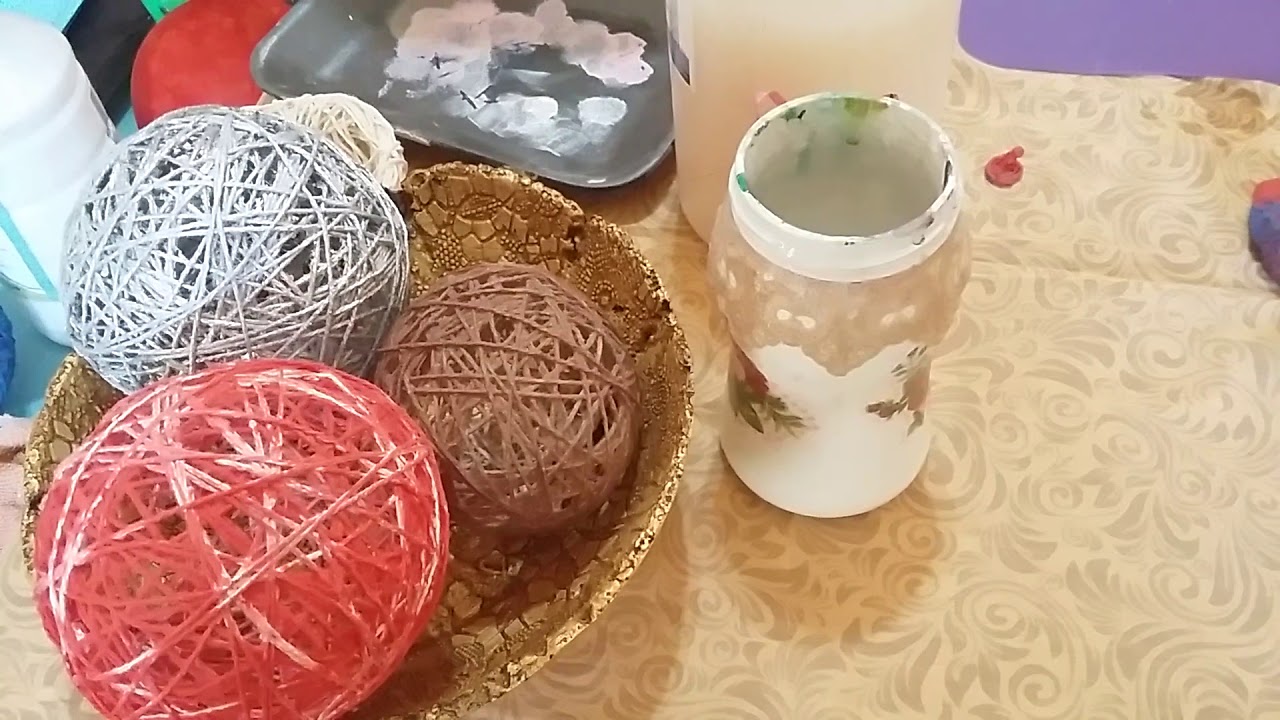 Esferas decorativas con hilo!!