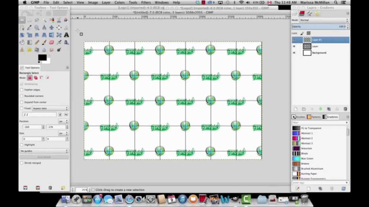 TapSnap Step & Repeat Tutorial in GIMP