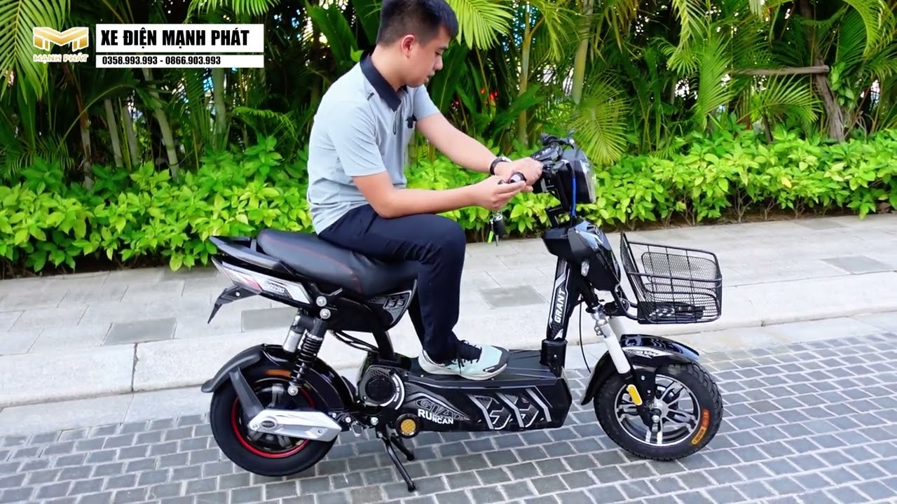 Giới thiệu chi tiết xe đạp điện 133s GRANT bình  lớn đi bao phê