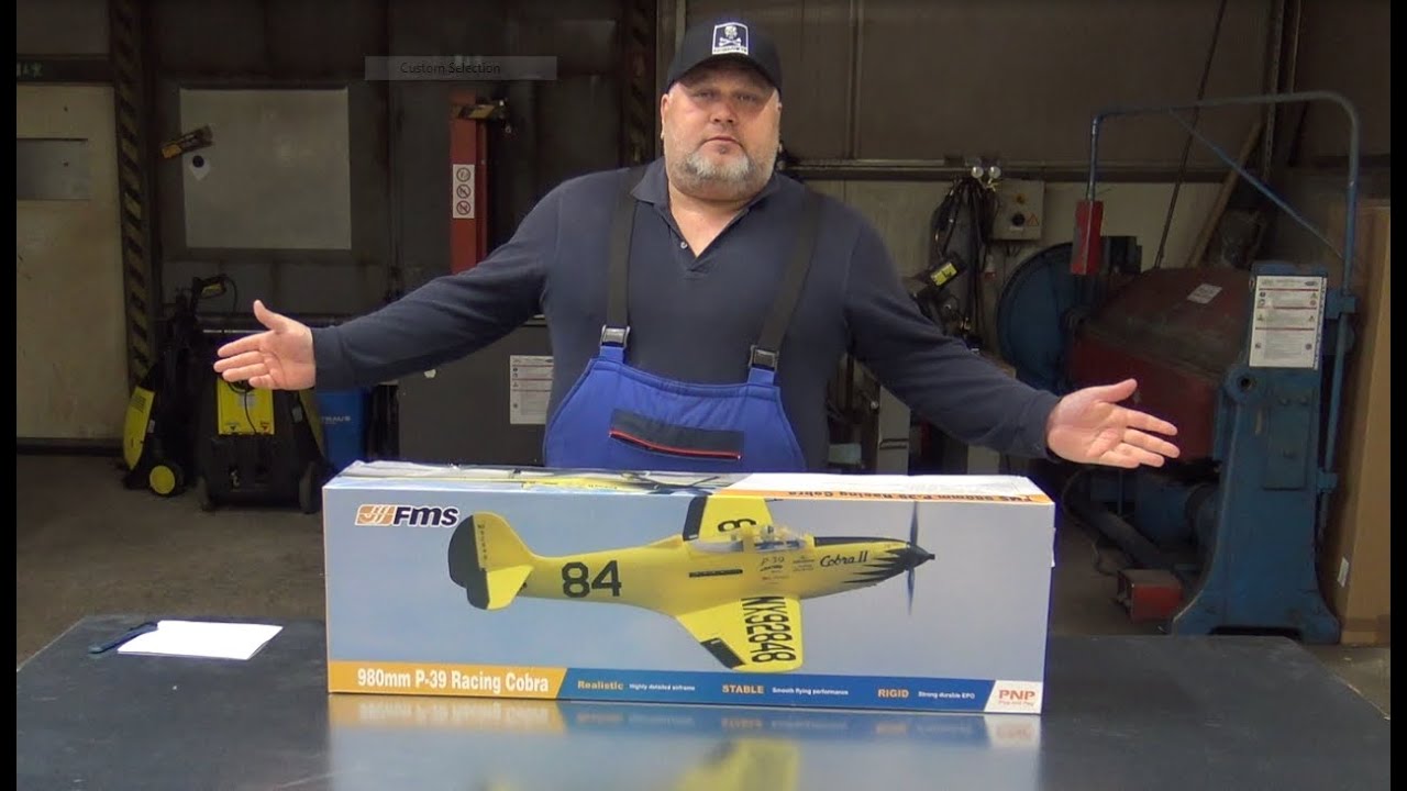 FMS P-39 AiraCobra II Experimental Racer PNP 980mm 4S power Unboxing
