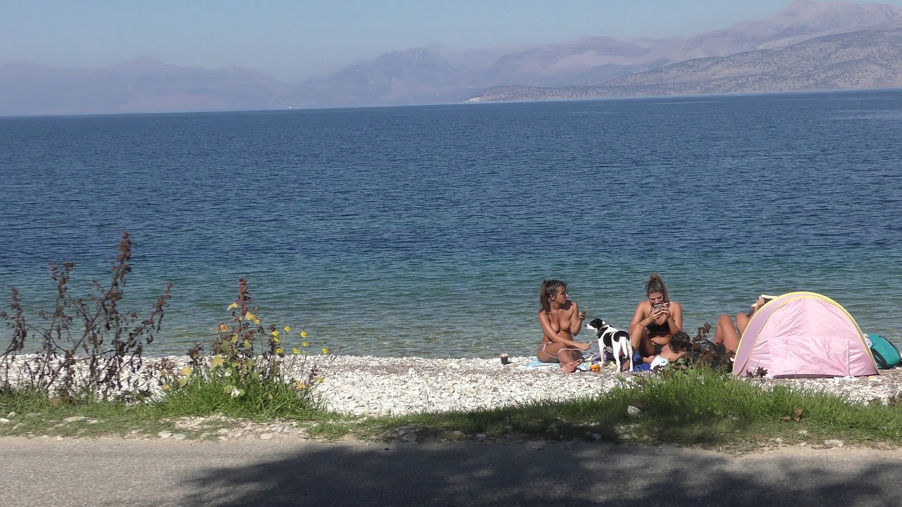 Avlaki Beach , Northeastern Corfu at the end of the season.