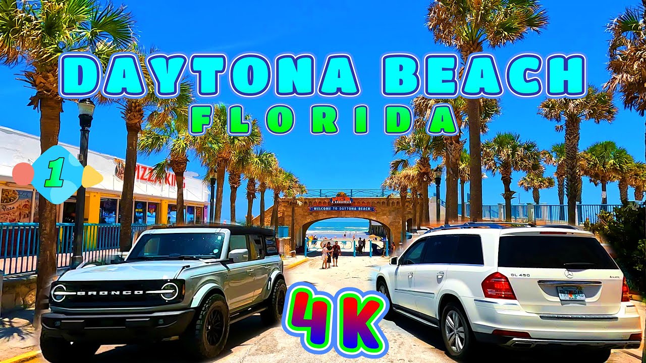 Daytona Beach Drive Part 1/4, Most Famous Beach in the World, Florida 4K - UHD