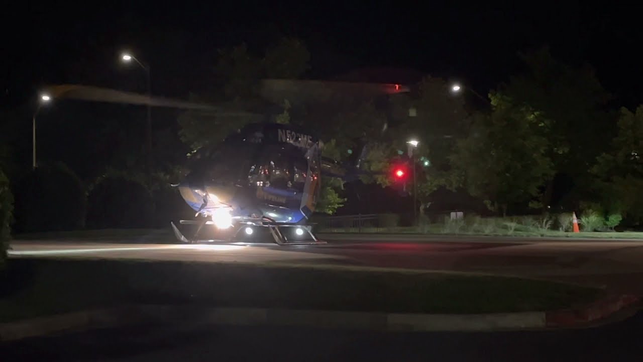 Johns Hopkins Lifeline Medevac departing Howard County General Hospital