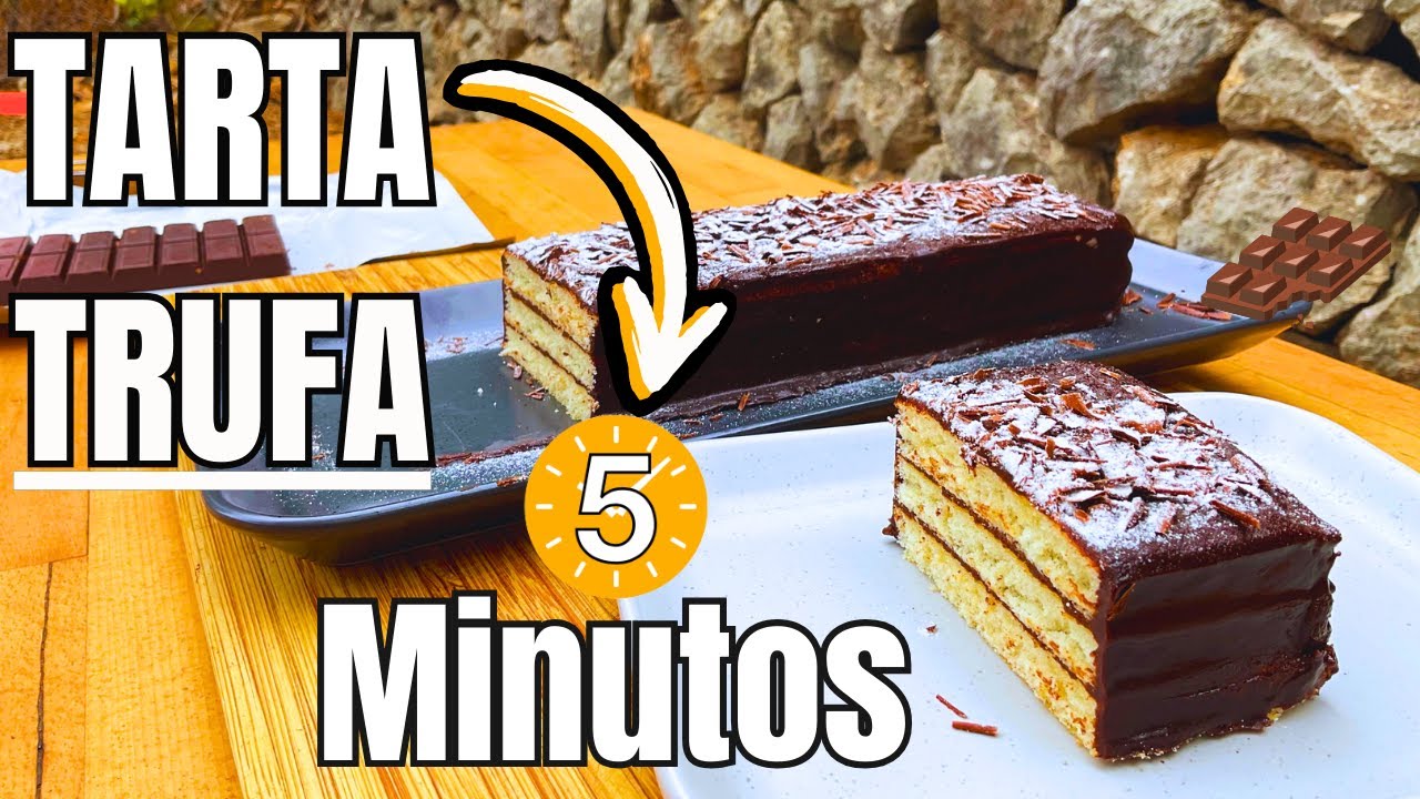 TARTA RÁPIDA de Trufa de Chocolate SIN HORNO! - Recetas de Guille en 5 Minutos