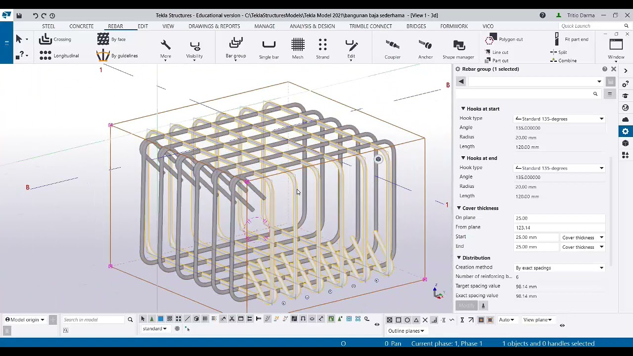 Tutorial Tekla Structures 2021 - Membuat Bangunan Baja Sederhana