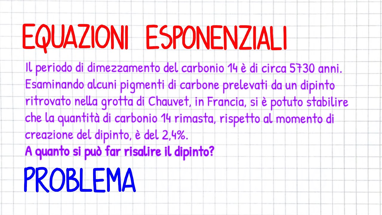 EQUAZIONI ESPONENZIALI - PROBLEMA _ EE65