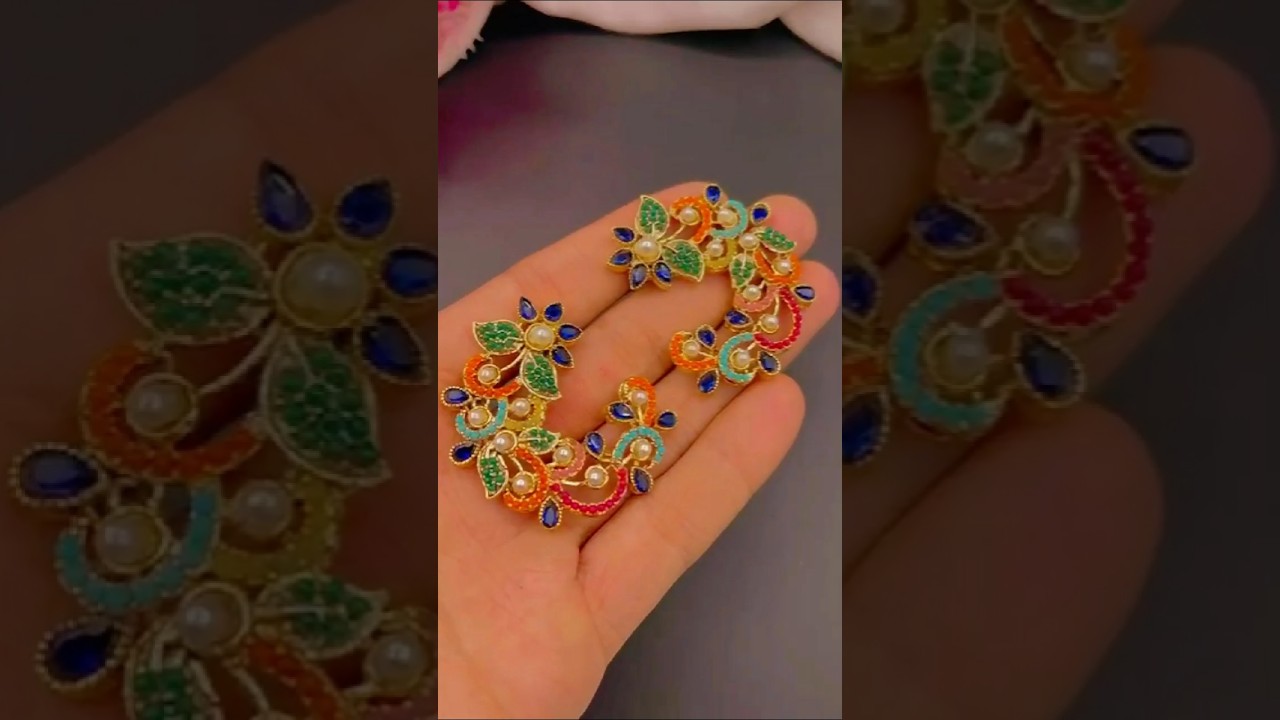 Beautiful Noratan Earrings #jewellery #jewelry #gold