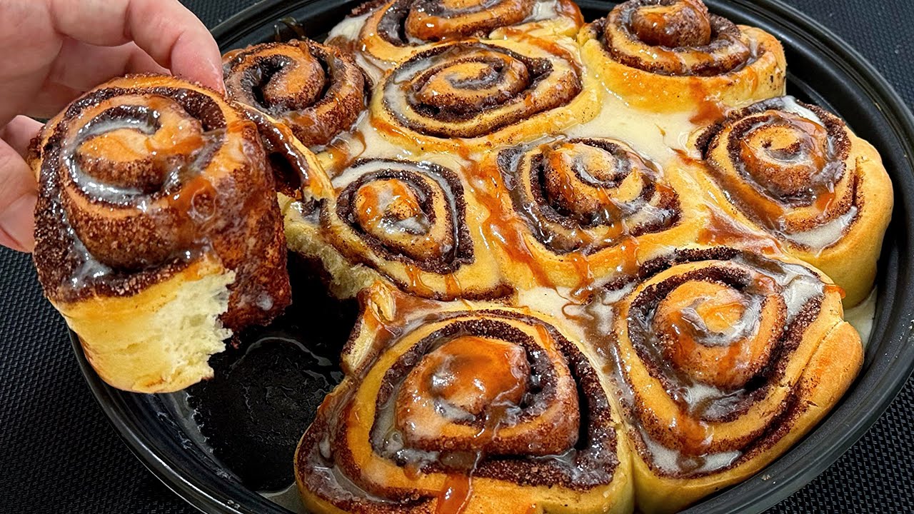 Cinnamon rolls with cotton dough like clouds