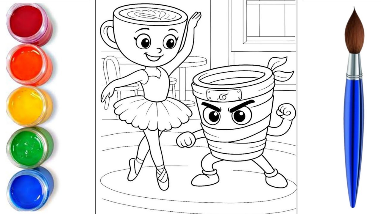 How to draw easy ballerina cappuccina  | easy drawing step by step for kids 