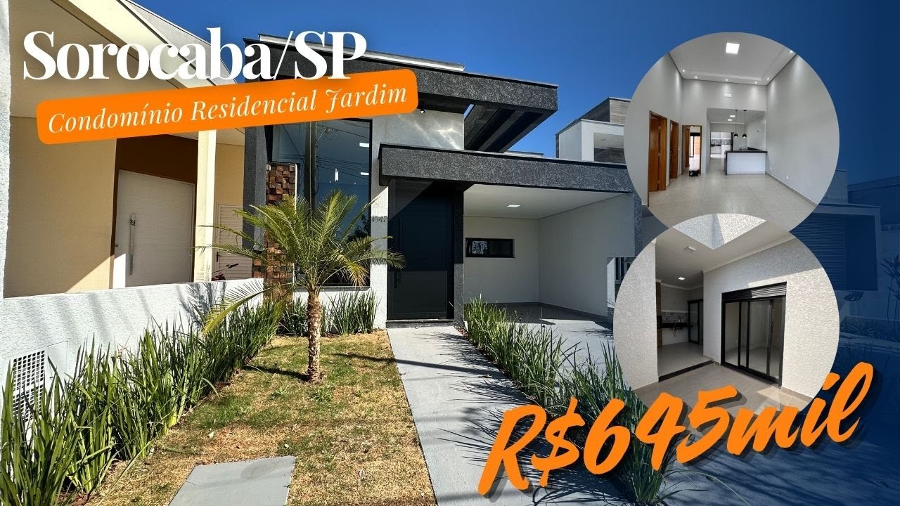 Sorocaba/SP- Condomínio Residencial Jardim-  Suite, Área gourmet e muito mais!