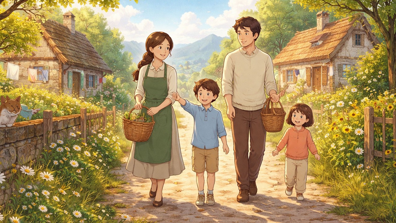 A Simple Family Life in the Countryside| Cozy Village Living | Ghibli Inspired Relaxing Story