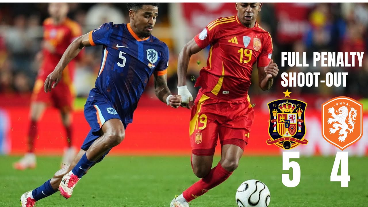 Spain vs Netherlands 5-4 Full penalty shoot-out UEFA NATIONS LEAGUE 2025!