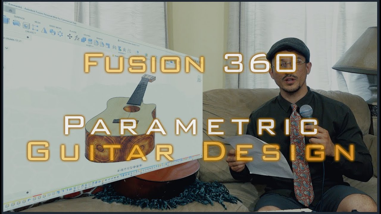 Fusion 360 Guitar Design (Parametric) - Presentation in 4k - Leonardo Gulli