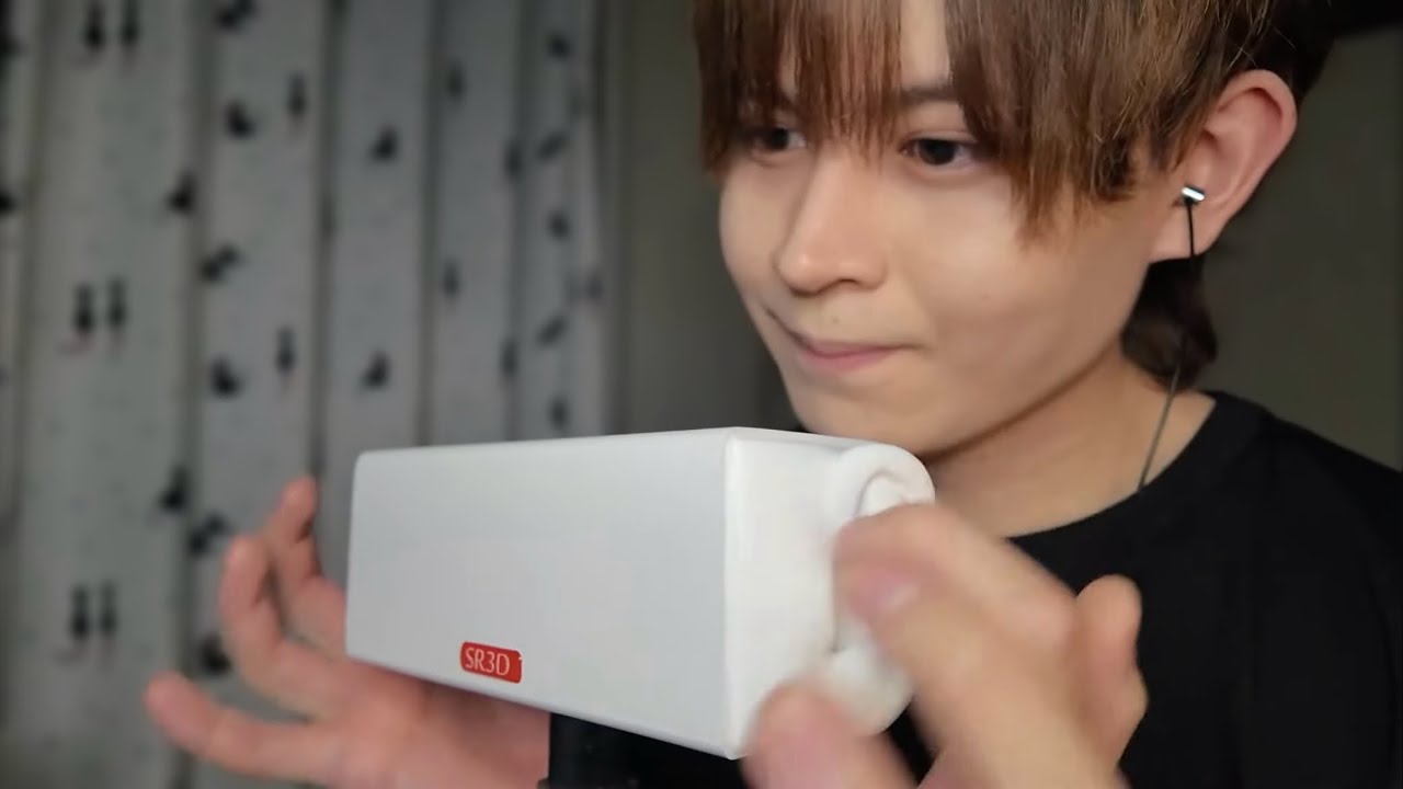 【ASMR】1本指で雑で不規則な強め耳マッサージ Rough and irregular strong ear massage one finger【SR3D】