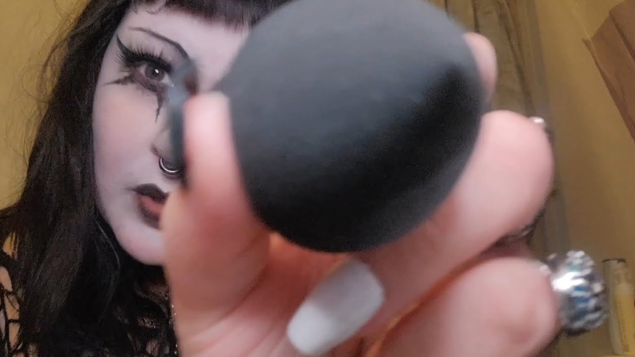 ASMR - doing your fast & aggressive goth makeup on the bathroom floor
