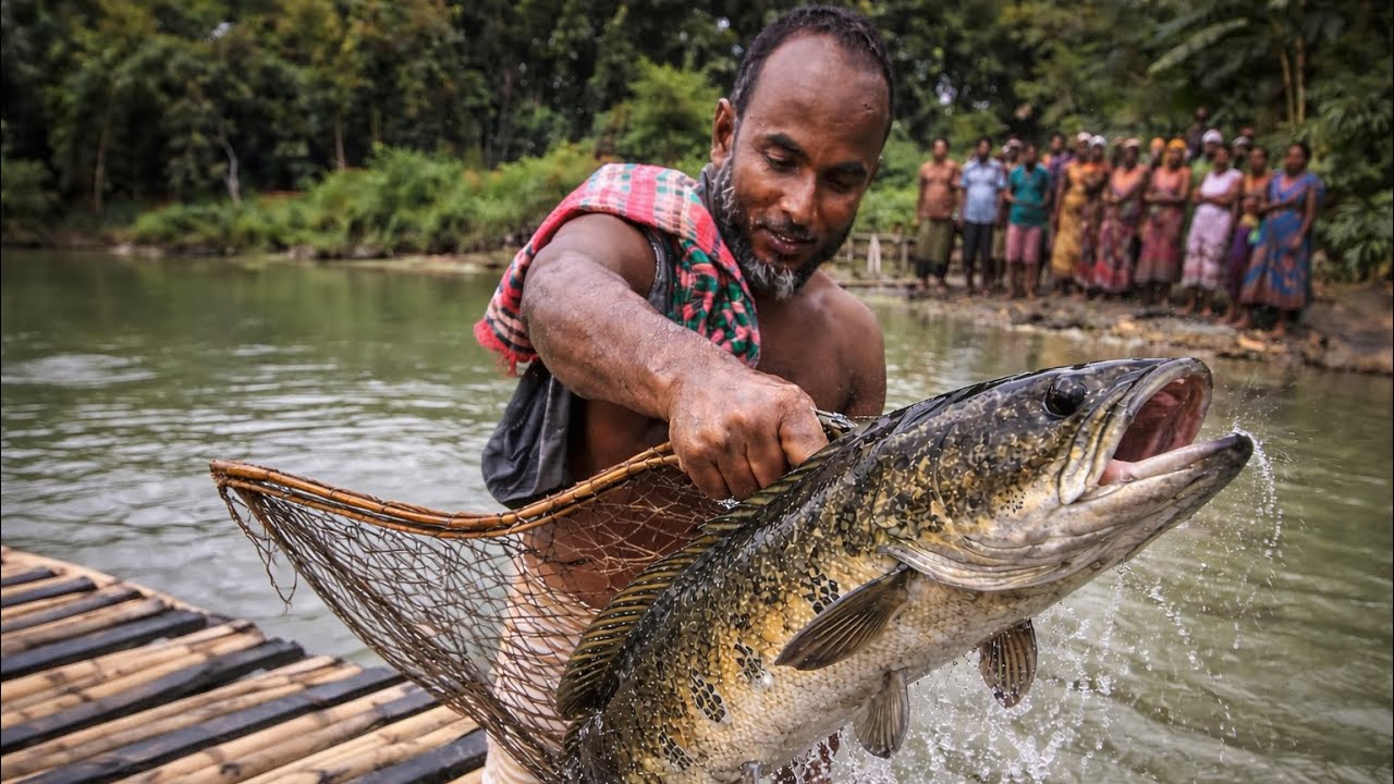 বিশ্বাস না হলে দেখুন—এভাবেই ধরা পড়ে গোঁজার মাছ!