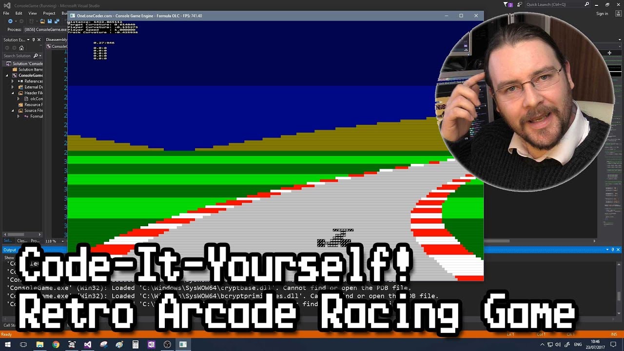 Code-It-Yourself! Retro Arcade Racing Game - Programming from Scratch (Quick and Simple C++)