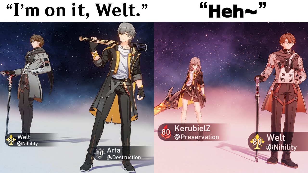 New EN Caelus & Stelle reaction when added w/ Welt 💀
