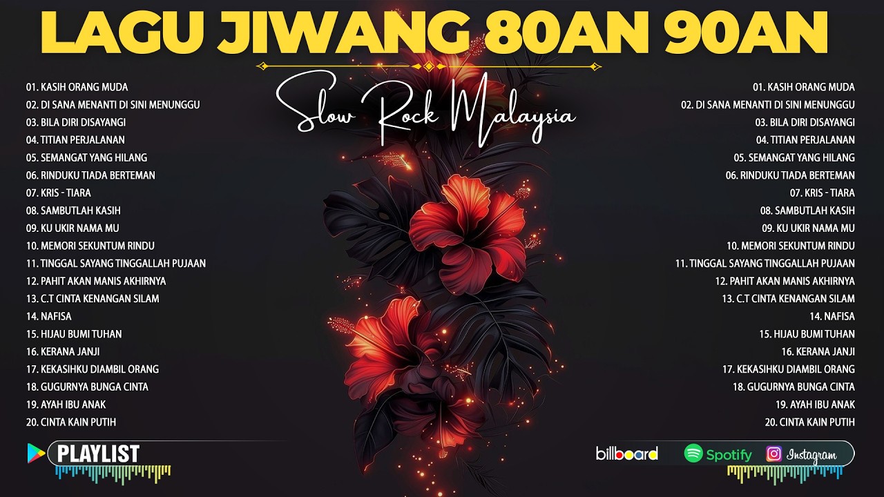 Hits Slow Rock Malaysia Lawas – Lagu Jiwang 80/90an – Pilihan Nostalgia