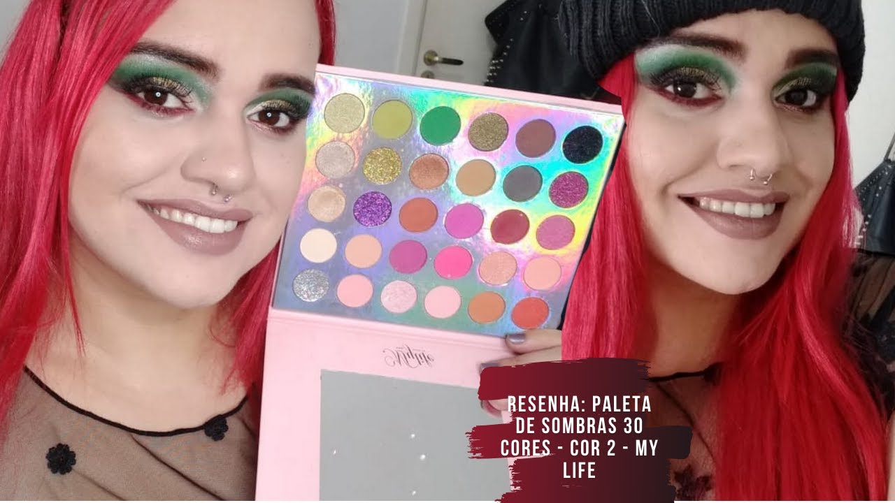 RESENHA: PALETA DE SOMBRAS 30 CORES - COR 2 - MY LIFE - JÉSS RIBEIRO