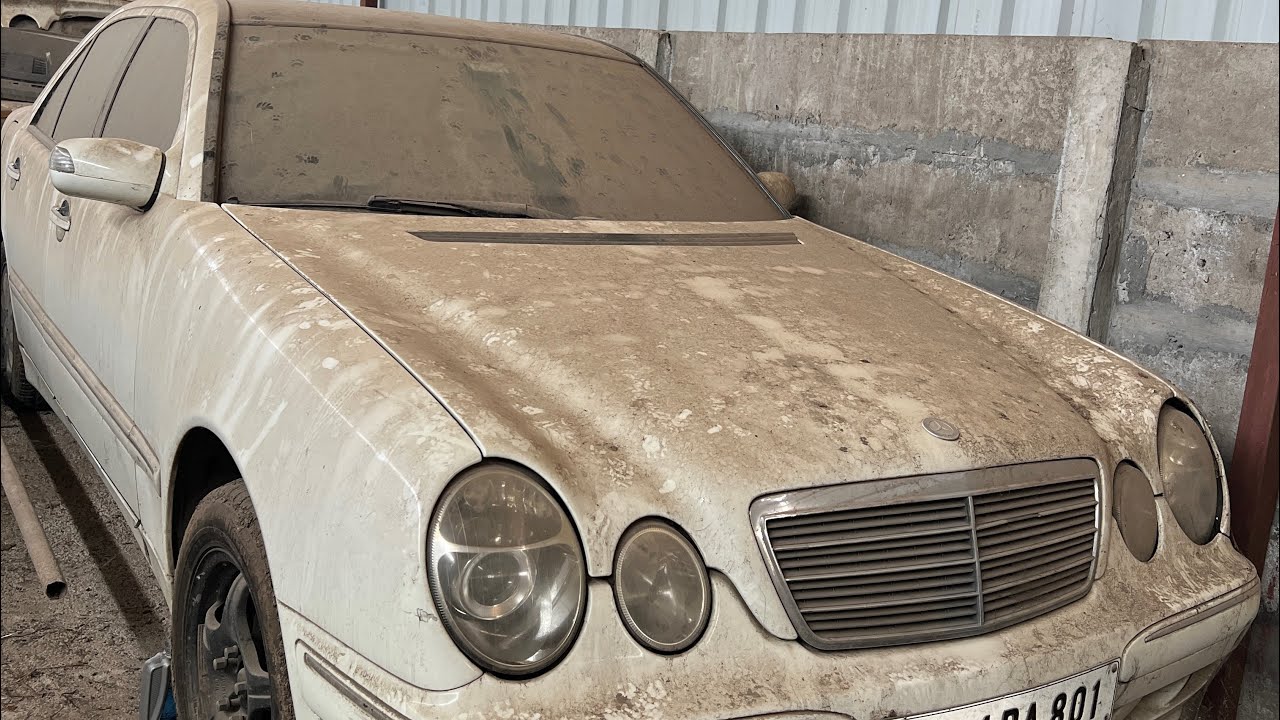 Tried to start old Mercedes Benz w210 but starter is stuck #mercedesbenz #issues #oldcars #v6 