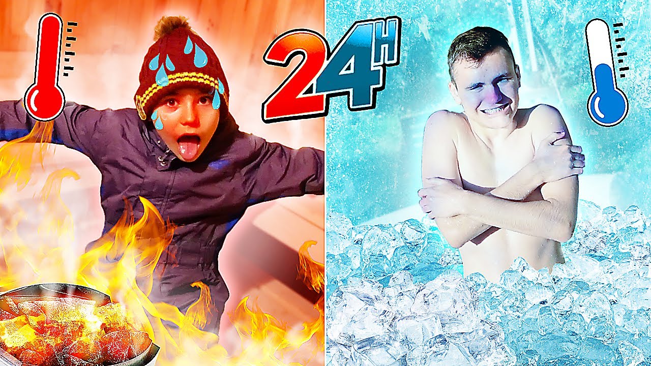 24H VIVRE MANGER CHAUD VS FROID !!!