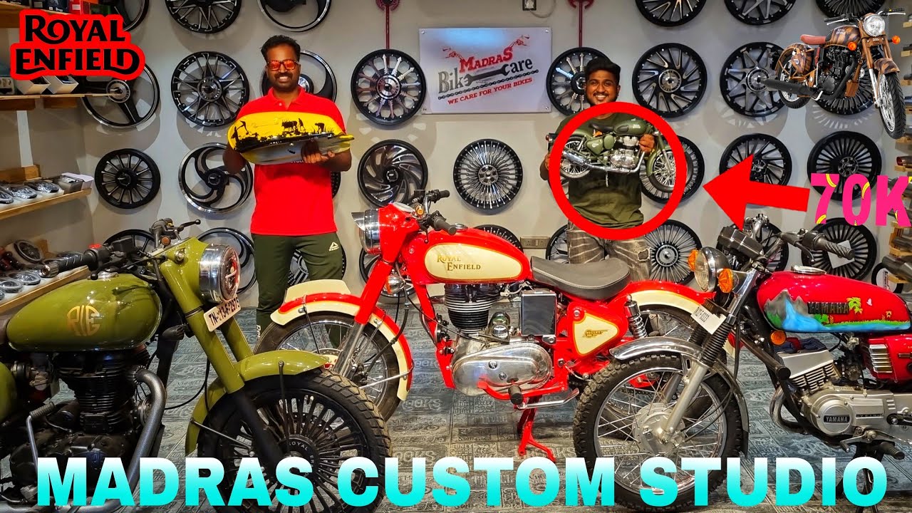 TAMILNADU FIRST CUSTOM STUDIO FOR ROYAL ENFIELD BULLETS | SHOP TOUR | Madrasbikecare | ARK Diaries