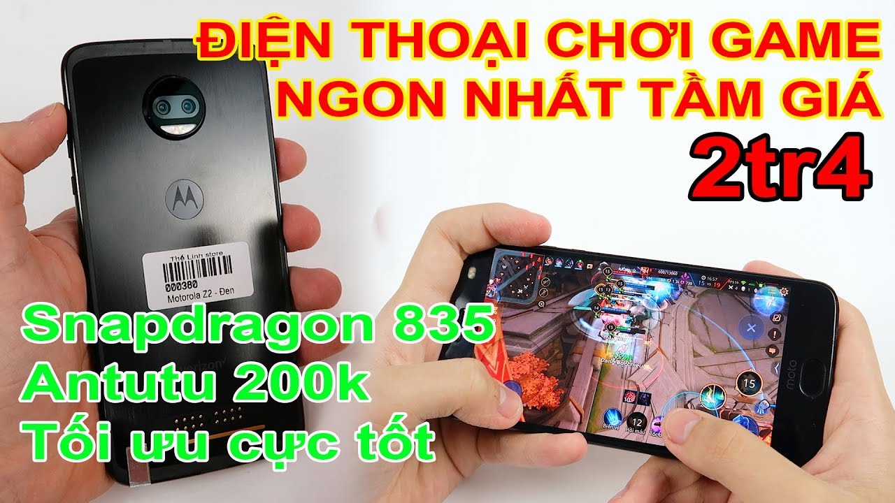 Điện thoại CHƠI GAME MAX Setting ngon nhất tầm giá 2tr4 - TEST GAME Motorola Z2 Force Liên Quân Pubg