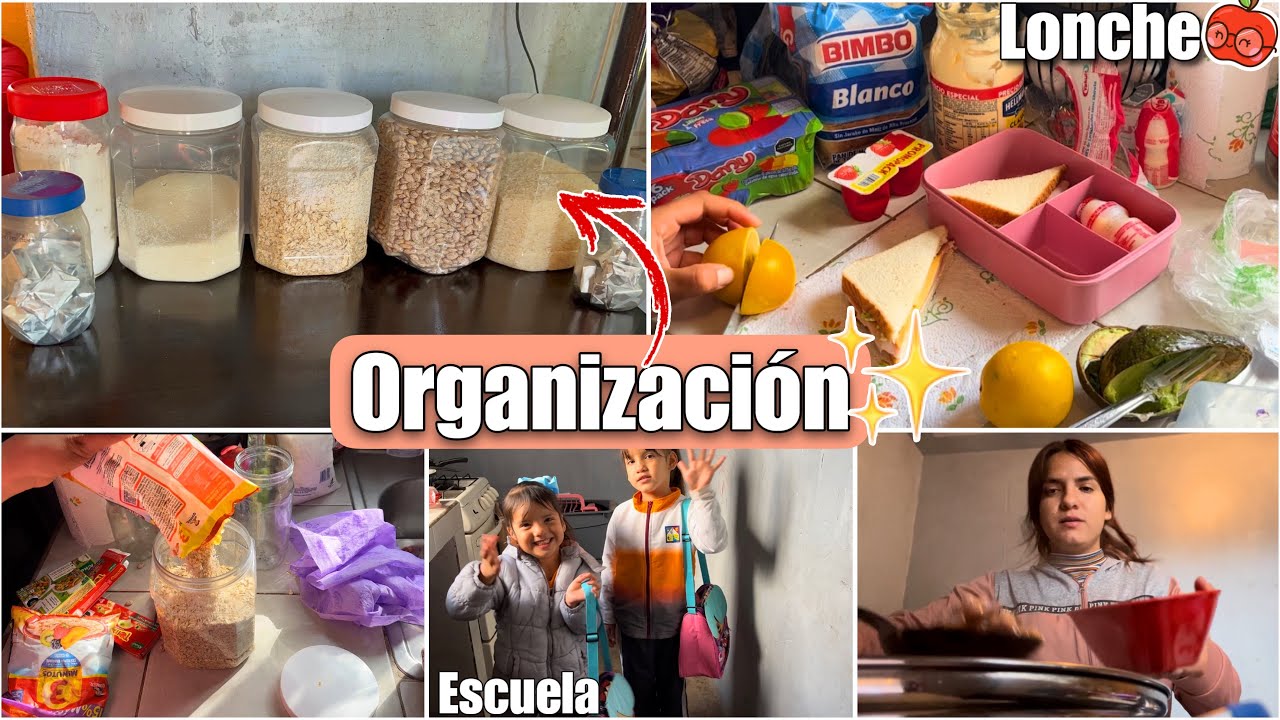 MI RUTINA DE MAÑANA☀️✨+Lonche🍎🧃/ORGANIZACIÓN DE ALACENA #mamade3