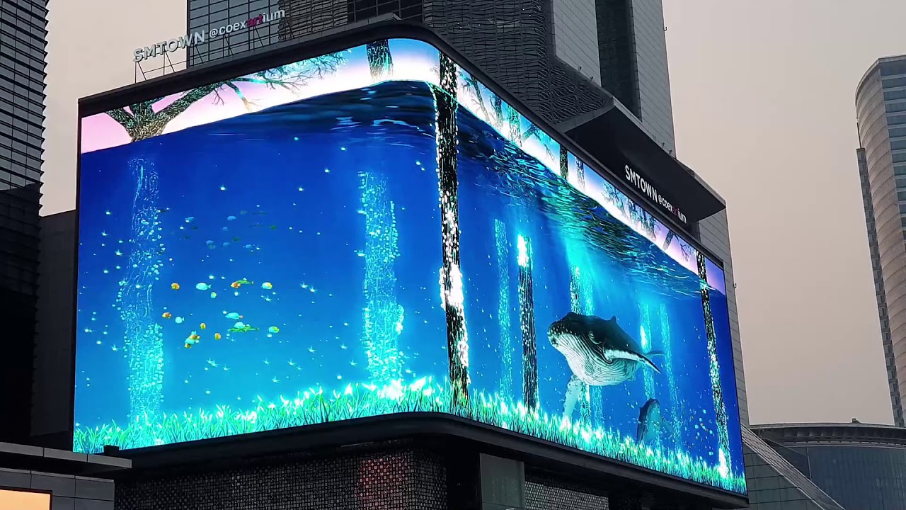 3D Like 7K Display @ SMTOWN COEX Artium | Ocean wave | Aquarium | Nature