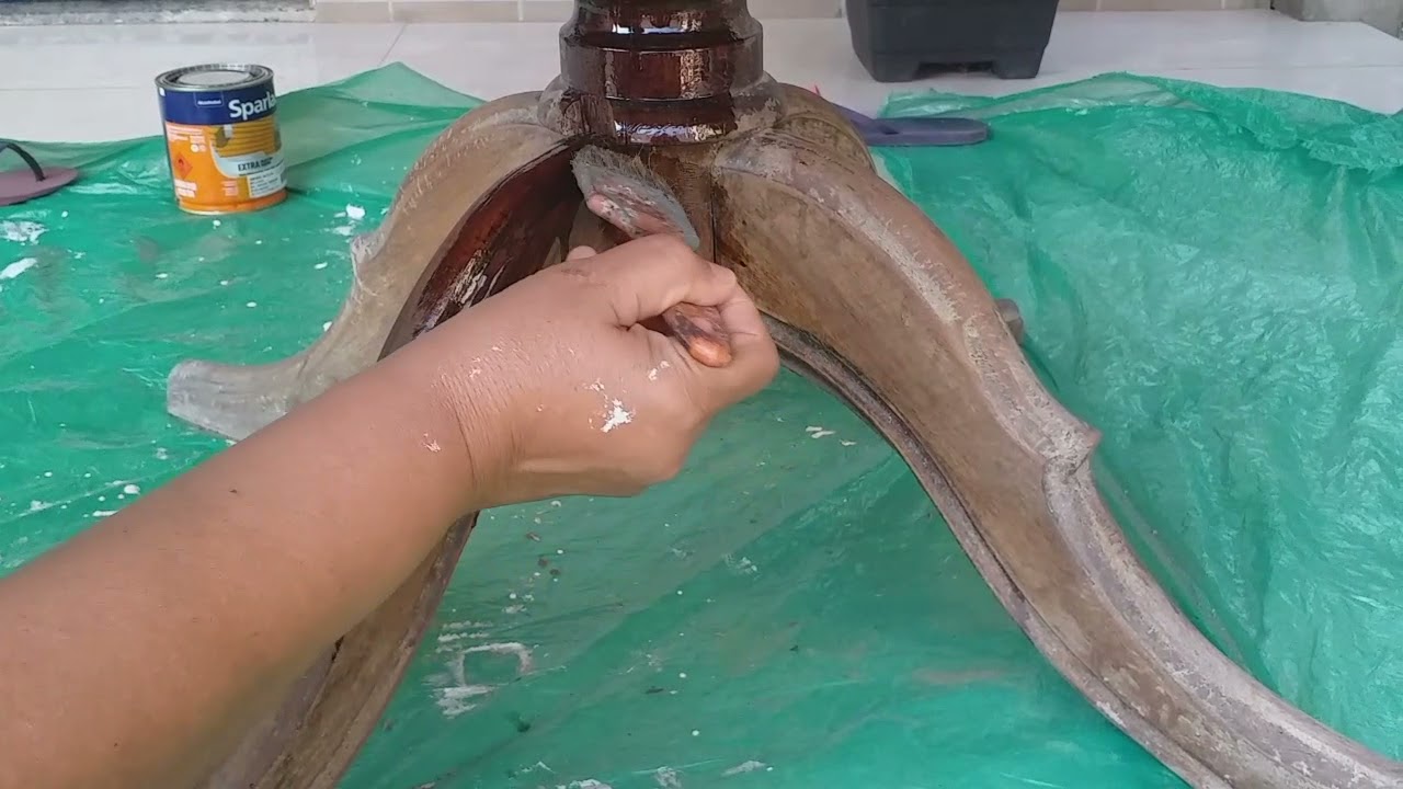 Como reformar mesa antiga de madeira / FICOU LINDA! @vidacasaecozinha3051