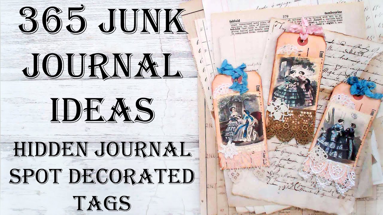 Fun Hidden Journaling Spot Tags Junk Journal DIY Ephemera Tutorial Craft Scrapbook Paper Art
