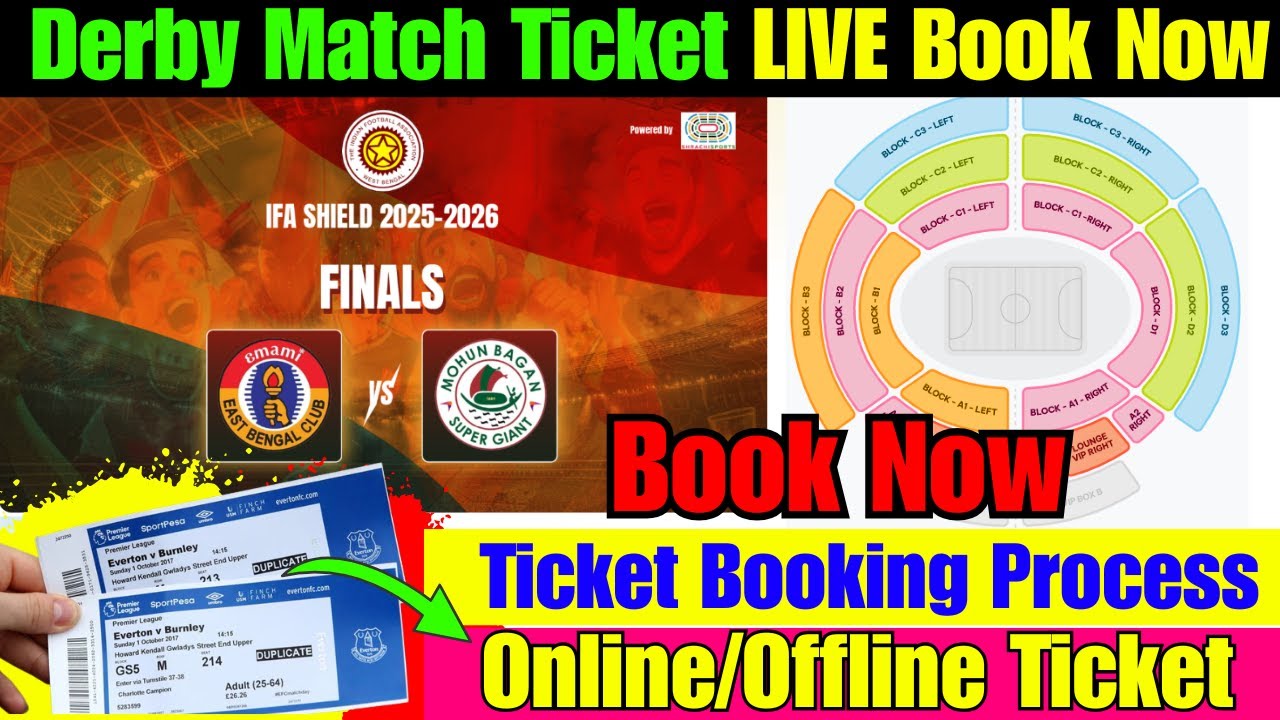 IFA Shield Finals| Kolkata Derby Mohun bagan vs East bengal Ticket LIVE Book Now.Online Ticket LIVE