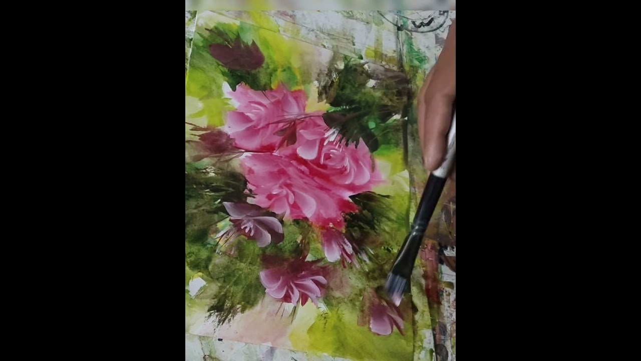 Artist Vinod Arora — Present                                      Live Demo of Flower Painting